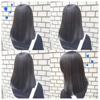 セミロング カラー 韓国ヘア得意❤︎森澤 悠佳のヘアスタイル