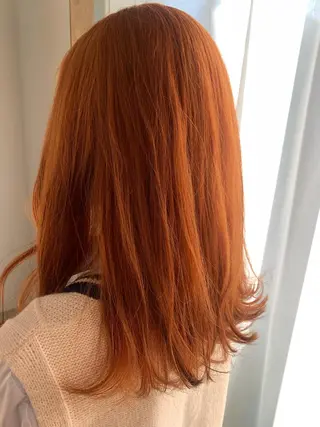 ミディアム カラー ミディアムパーマ /癖毛パーマのヘアスタイル