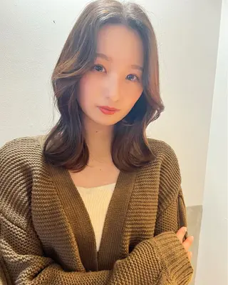 ミディアム Pia/KIRIA /福岡美容室のヘアスタイル