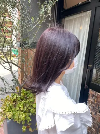 ミディアム カラー ヘアアレンジ あおい 🍒暖色カラーのヘアスタイル