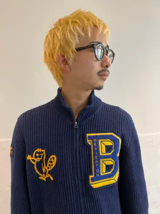 ショート カラー メンズスタイリスト リュウジのヘアスタイル