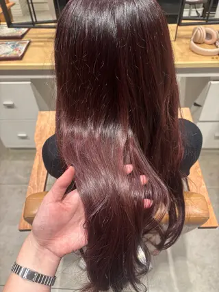 ロング カラー 山口 瑞穂のヘアスタイル