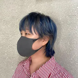ショート メンズ Aust hair Stella新宿所属・Yuki☺︎パーマ レイヤーカットウルフのヘアスタイル