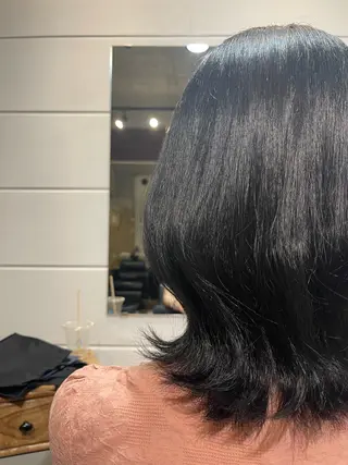 ミディアム イージーパーマ募集 平口はのんのヘアスタイル