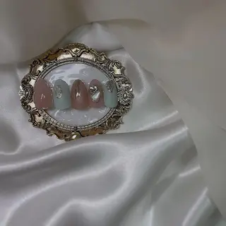 カラー ネイル 𓂃🦢Aurora Swan🌙𓂃のネイルデザイン