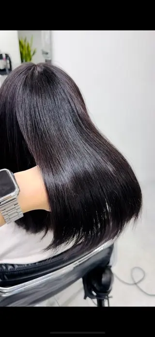 ミディアム カラー ブリーチなしWカラー /艶カラー✨のヘアスタイル