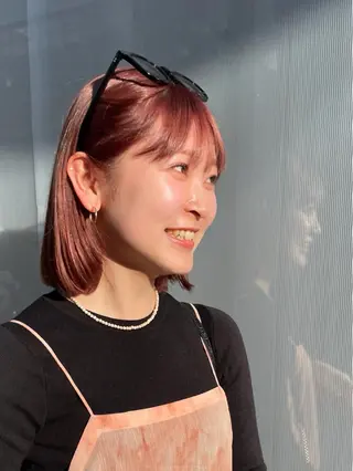 ミディアム カラー 松永 梨央のヘアスタイル