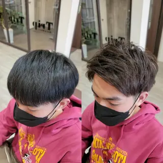 ショート メンズ カラー 山田 周のヘアスタイル