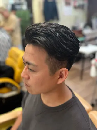 ミディアム メンズヘアササキ チバのヘアスタイル