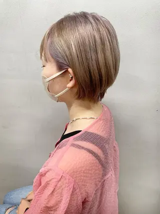 ショート カラー 女性リピ90%🍨 🩷佐藤みずきのヘアスタイル