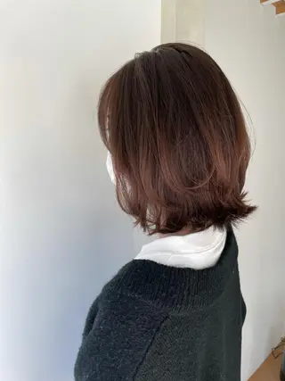 ミディアム カラー 太田ありさ クリーミーヘアカラーのヘアスタイル