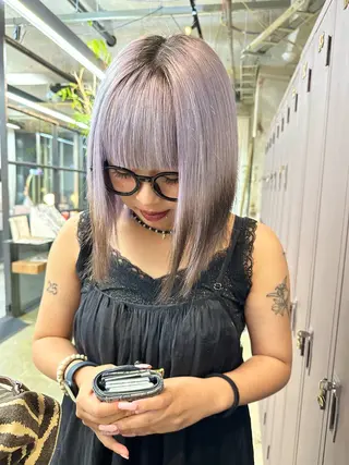 ミディアム カラー myu 🐈⬛のヘアスタイル