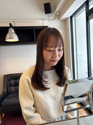 ロング ノグチ アユのヘアスタイル