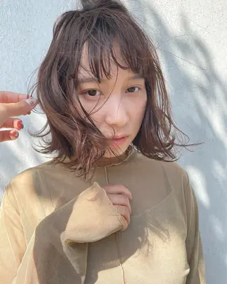 ミディアム カラー ヘアアレンジ 徳永 実沙のヘアスタイル