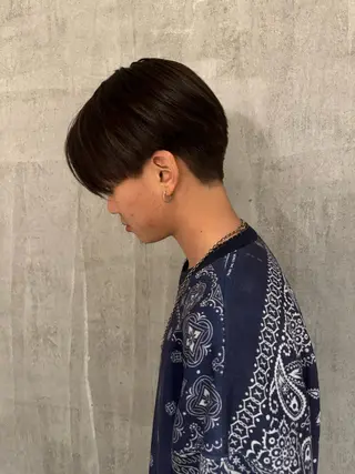 ショート カラー メンズ レイヤー/ボブパーマ /垢抜け/タクミのヘアスタイル