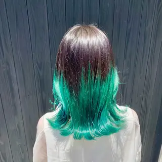 セミロング カラー 惣木 菜穂のヘアスタイル