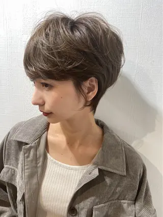 ショート カラー パーマ LucksiMie 銀座店所属・【韓国　レイヤー 髪質改善✨】かずのヘアスタイル