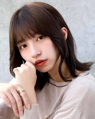 ミディアム SALOWIN原宿AROA店所属・顔まわり神カット✂︎ 齋藤雄大【表参道】のヘアスタイル