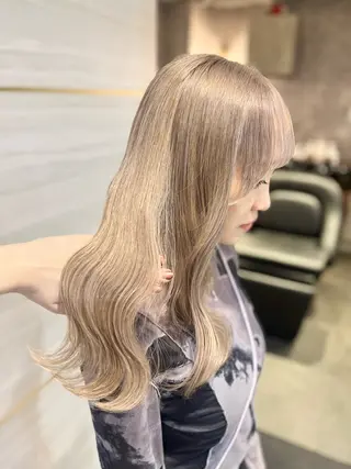 セミロング カラー 💘Kurea💘 艶髪/韓国/暗髪のヘアスタイル