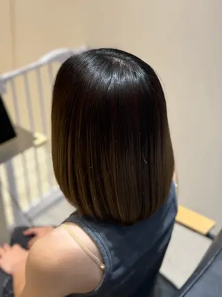 ミディアム 黒島優香🦋 /縮毛矯正/髪質改善のヘアスタイル