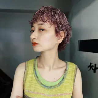 ショート カラー ☆RUO☆/ハイトー ンBob/デザインのヘアスタイル