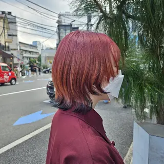 ミディアム カラー かりん/LeeLee /原宿/ハイトーンのヘアスタイル