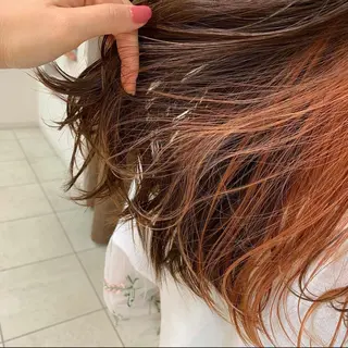 セミロング カラー レイヤーカット×艶髪 /Ayanaのヘアスタイル