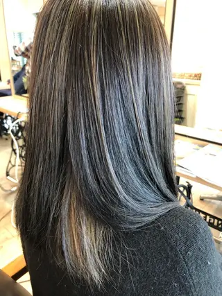 セミロング カラー 柏/春日竜次 /髪質改善縮毛矯正のヘアスタイル