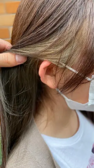 セミロング カラー メンズパーマ 本多のヘアスタイル