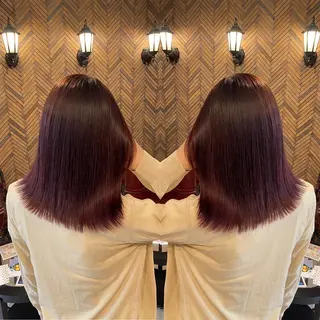 セミロング カラー tocca 💜石田愛結💜のヘアスタイル