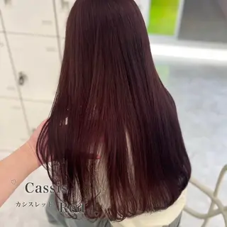 ロング カラー 韓国風艶髪🎀 透明感カラー🤍のヘアスタイル