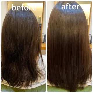 セミロング カラー エイト ウメダのヘアスタイル