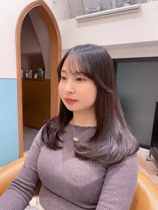 セミロング 韓国レイヤー 🧸🤍ちずみのヘアスタイル