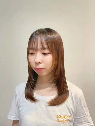 セミロング 坂本 かのんのヘアスタイル