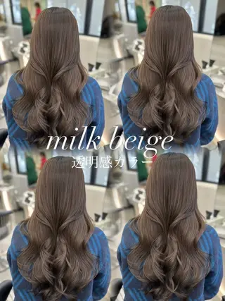 セミロング 🕊ブリーチなしカラ ー/レイヤーカットのヘアスタイル