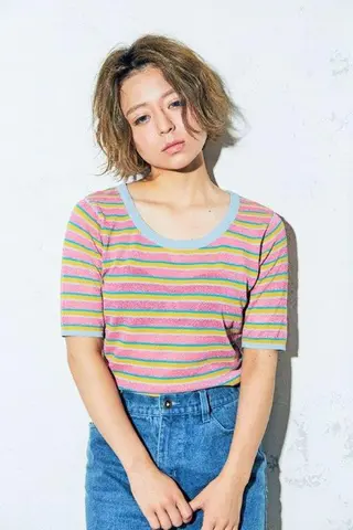 ショート カラー ✂️小顔カット✂️ 山本有紀のヘアスタイル