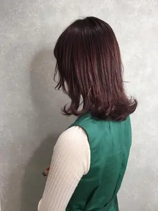 ミディアム カラー パーマ ヘアアレンジ freelance美容師所属・迷った時見てください 林 祥平のヘアスタイル