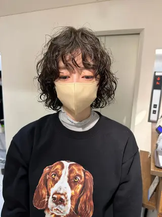 ミディアム 古沢 新のヘアスタイル