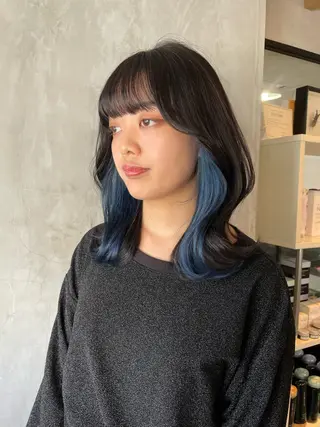 ミディアム 横山 奈央のヘアスタイル