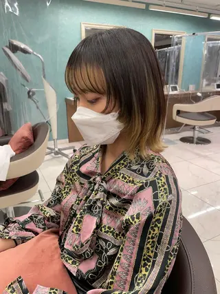 ミディアム 福島成美/髪質改善 縮毛矯正/カラーのヘアスタイル