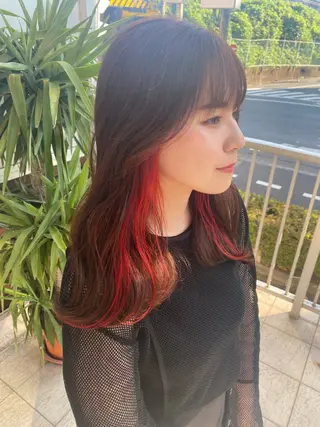 セミロング カラー 🕶️佐藤 海李🐏のヘアスタイル