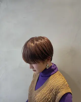 ショート カラー 圧倒的透明感カラー nana🦕のヘアスタイル