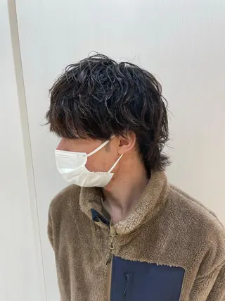 ミディアム パーマ メンズ 本厚木｜縮毛矯正/ 酸性スト専門サロンのヘアスタイル