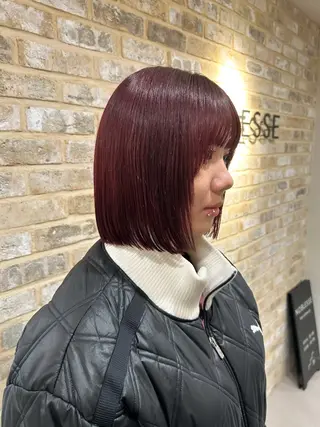 ミディアム カラー ハイトーン/ ウルフ/suzuhaのヘアスタイル