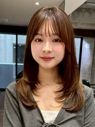 ミディアム Farbe🤍 新築new Openのヘアスタイル