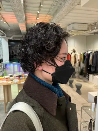 ショート パーマ ANY/須田 麻人/ハードパーマのヘアスタイル