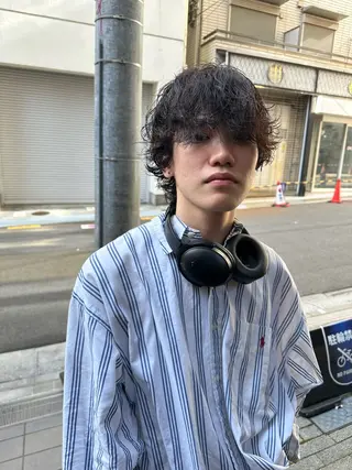 カラー パーマ メンズ スパイラルパーマ🔆 大西将司🔆のヘアスタイル