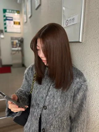 セミロング カラー 透明感カラー 🧚‍♂️さえのヘアスタイル