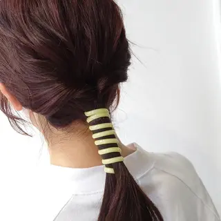 ロング カラー パーマ ヘアアレンジ かわい ゆうな 髪質改善/縮毛矯正のヘアスタイル