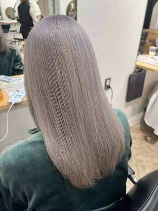 ミディアム カラー ベージュカラー 新潟/万代/井上佑のヘアスタイル
